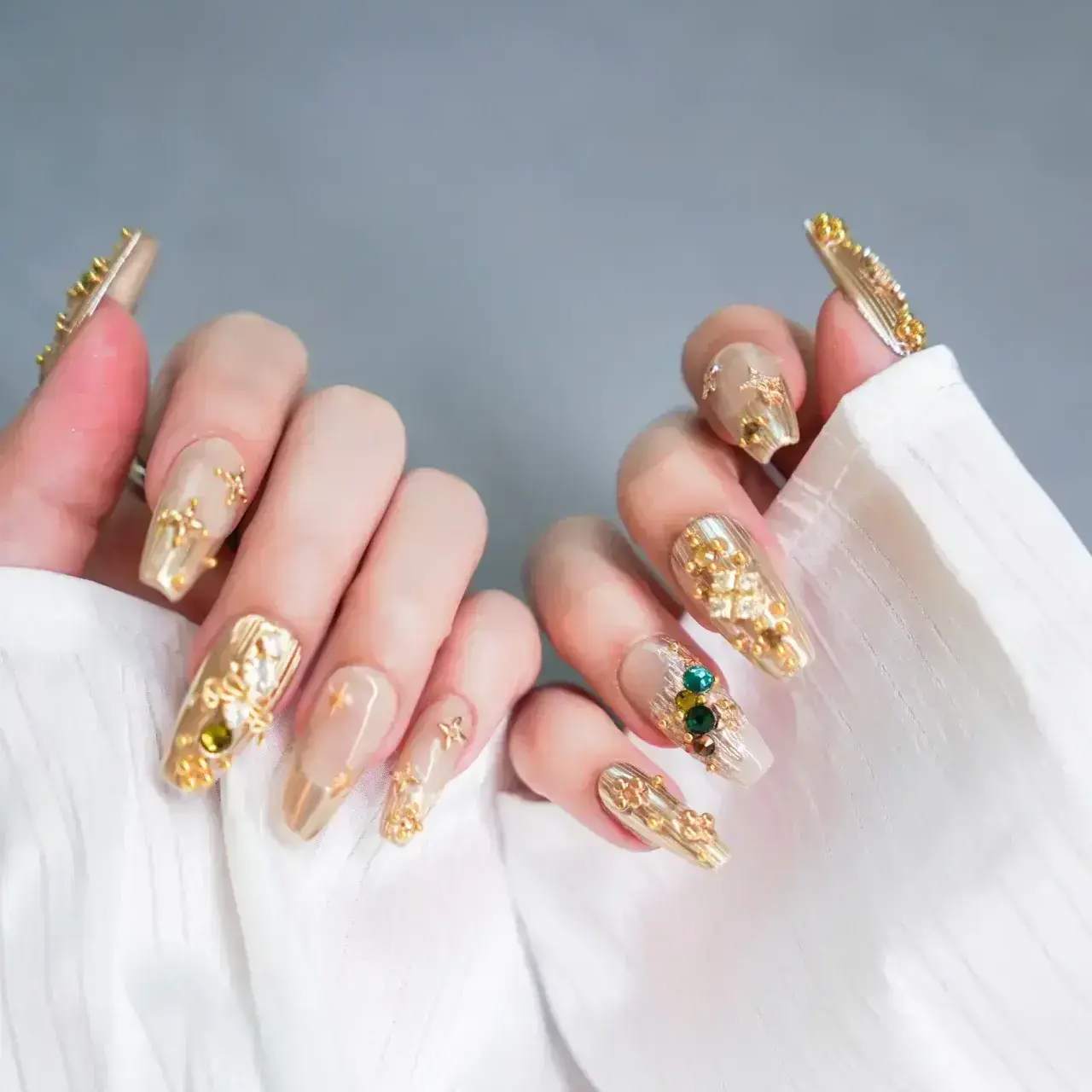 【CDJ070】Hand Made | Wear a hand | Buchelati super gorgeous plutocrat daughter pull sister nail art
