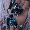 【CDJ058】Dark spider Halloween wear nail sweet cool nail nail piece manufacturers direct nail nail piece finished products