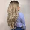 Grey Blonde | Long Wavy | Fashion Wig | 27 inches