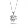 Moissanite Pendant Necklace For Women Silver Chain