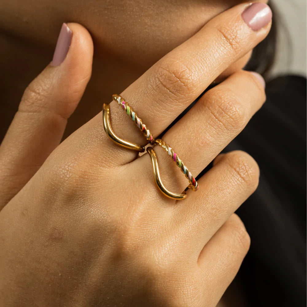 SWIVEL DOUBLE LAYER RING