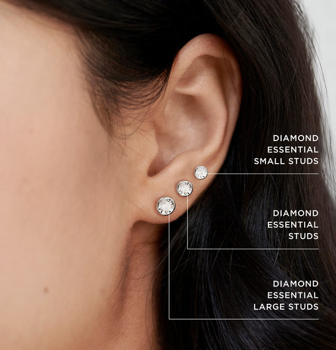 S925 Silver Simplicity at Its Finest Moissanite Ear Stud Earrings Minimalist Design