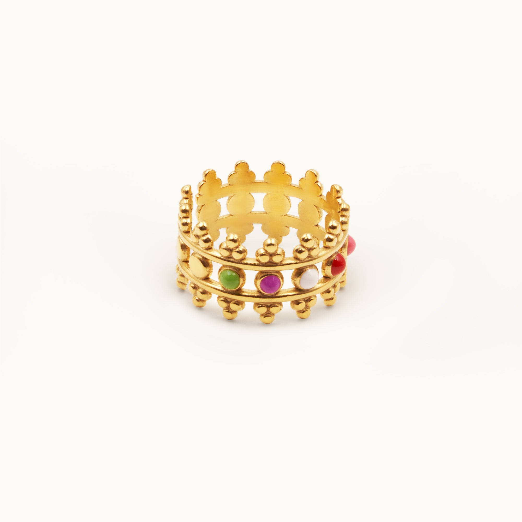 COLORFUL CROWN RING