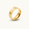 GOLD MATTE TEXTURE ENGRAVED RING
