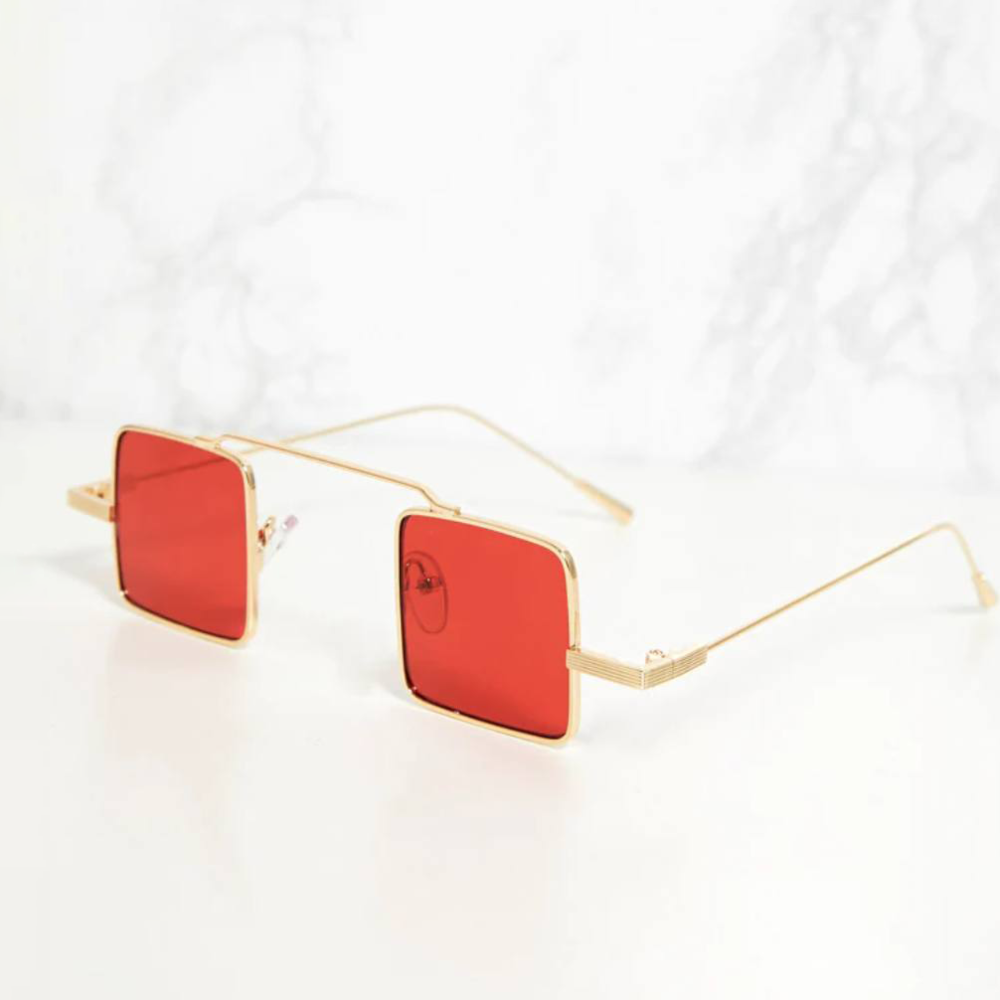 Vintage Metal Frame Retro Small Square Sunglasses