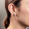 S925 Silver Stud Earrings Classic Six Prongs
