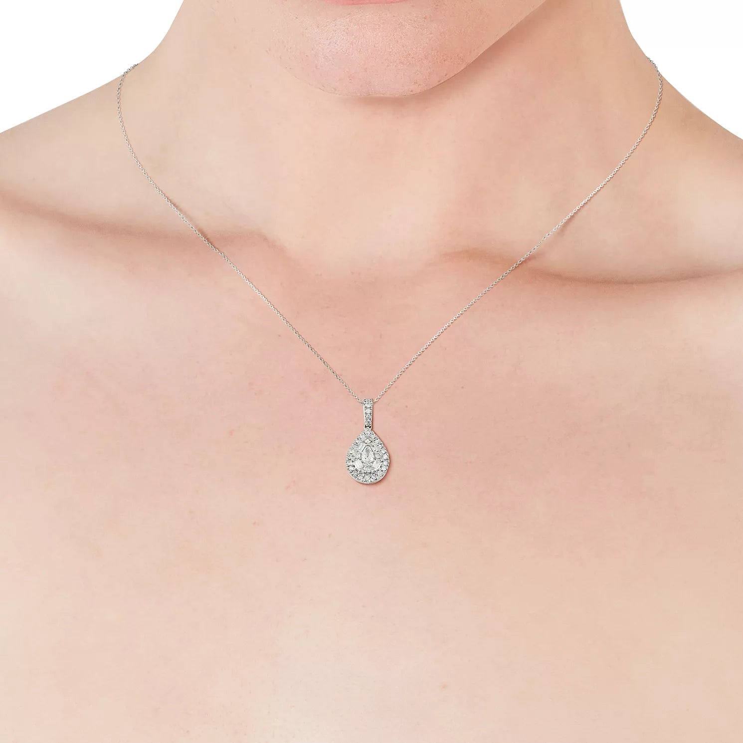 Water Drop 5 CT 925 Sterling Silver Moissanite Necklace
