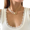 RONNIE HALF CHAIN AND PEARL NECKLACE