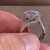 Load and play video in Gallery viewer, Grand Glamour Large Carat Moissanite Ring - Sterling Silver