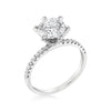 S925 Silver 5.0 Carat Moissanite Six-Claws Engagement Rings