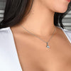 Moissanite Herringbone Necklace Elegant Love Pendant