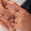GLIMMER RING WHITE CRYSTAL, GREEN