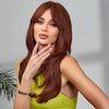 BROWN SYNTHETIC WIG | FIGURE-EIGHT BANGS WITH MEDIUM-LONG TAIL CURLS