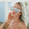 Crystal Oversized Square Sunglasses