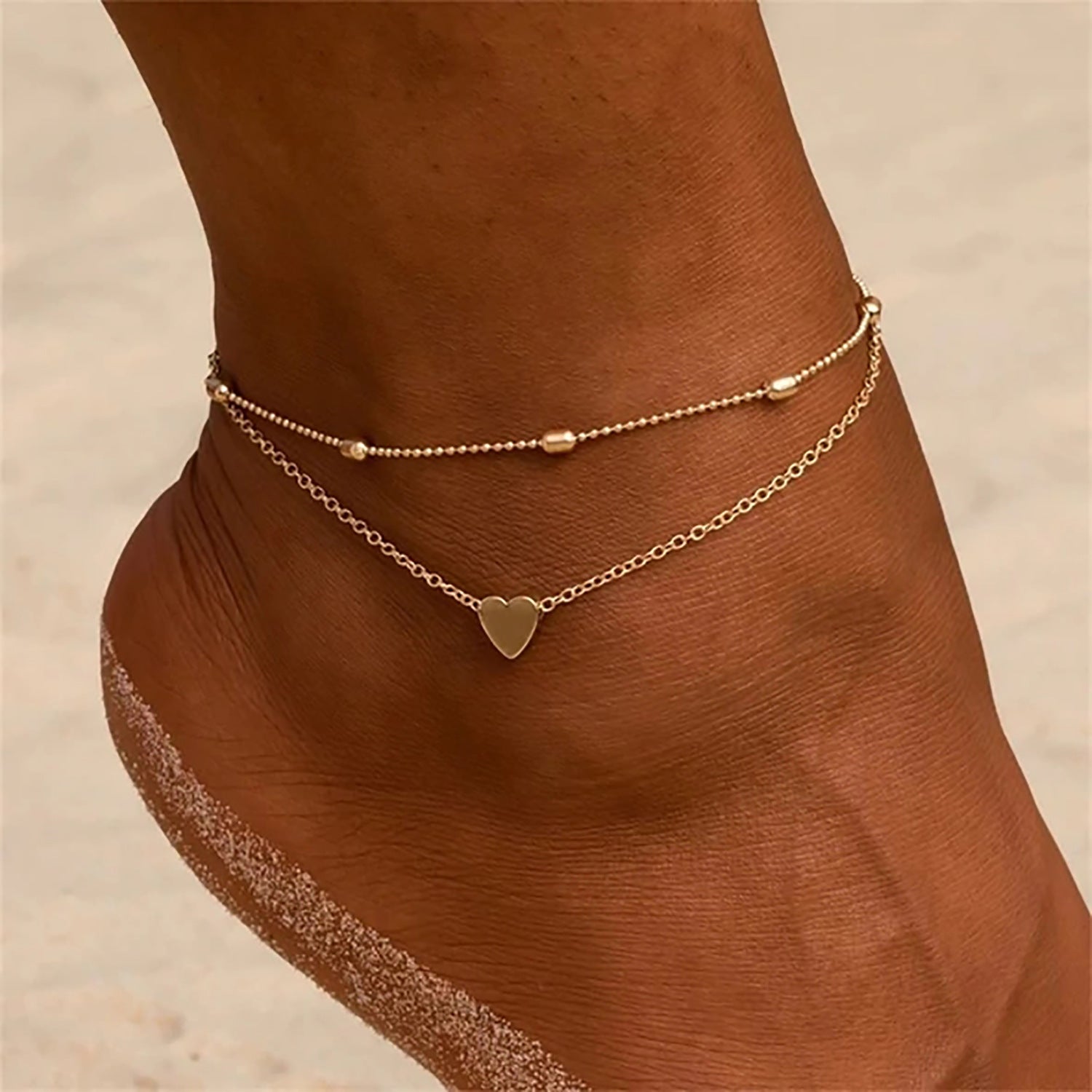2 In 1 Gold Leg Chain-Anklet