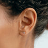 S925 Silver Moissanite Stud Earrings Three Pronged Round Versatile