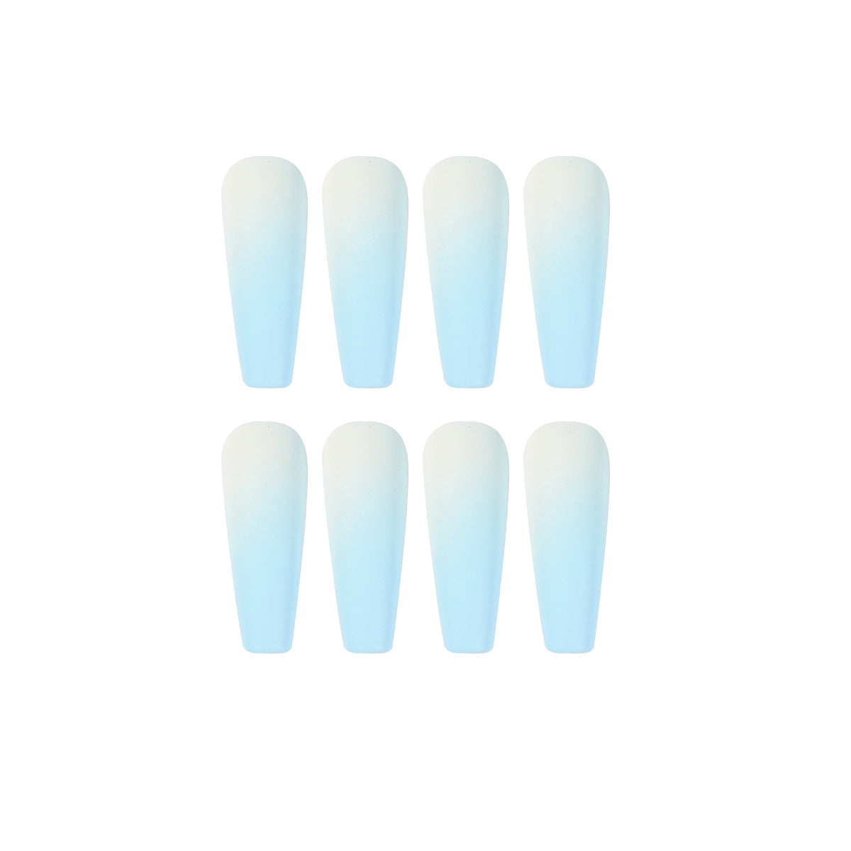 【CDJ038】Gradient series Blue and Yellow Long ballet gradient wear nail finished Fake nail nail Patch Nail patch