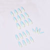 【CDJ038】Gradient series Blue and Yellow Long ballet gradient wear nail finished Fake nail nail Patch Nail patch