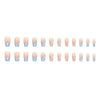 【CDJ027】Fresh blue irregular French pearl manicure cute short ballet sweet wearing nail nail girl nail