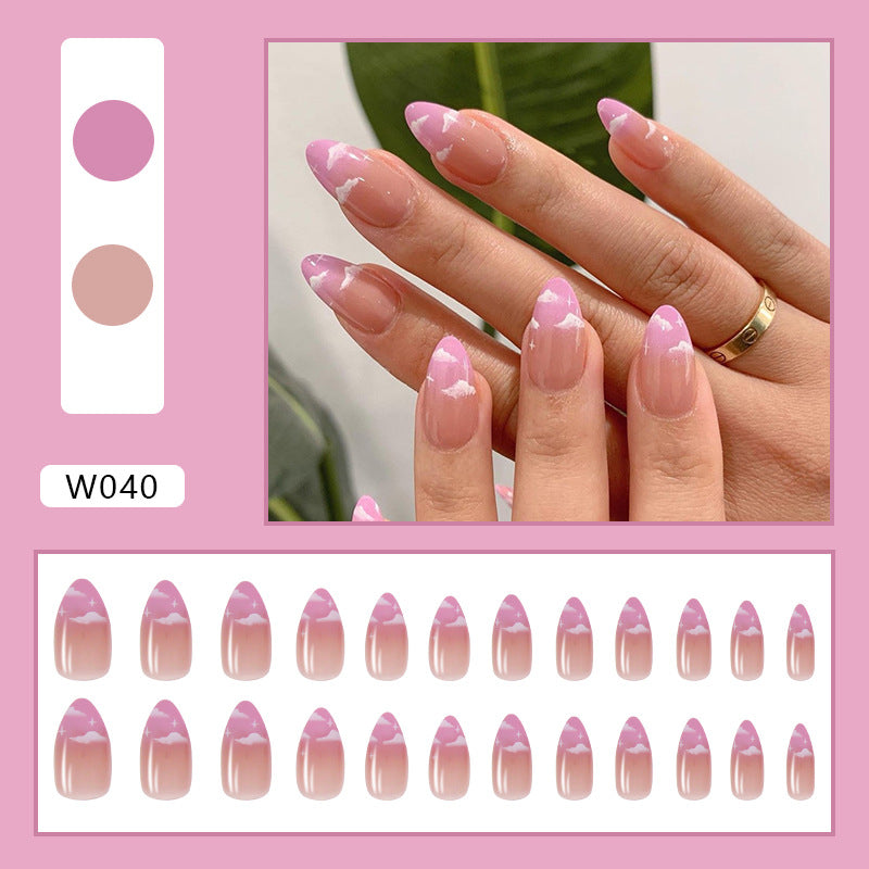 【CDJ012】Almond nail drop nail nail nail nail sheet Fake nail Finished nail nail sheet