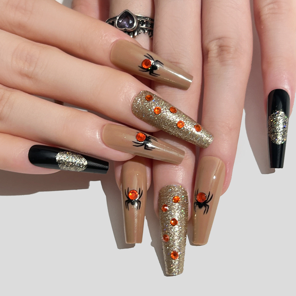 【CDJ039】Halloween Nail Collection Nail Patch Nail Piece Fake Nail Wear nail art