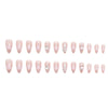 【CDJ014】Pink gradient love drop drill wear nail round head almond nail sweet pure desire ins wind nail art