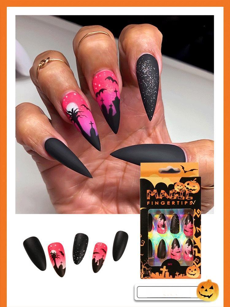 【CDJ044】Halloween Nail Collection Nail Patch Nail Piece Fake Nail Wear nail art