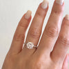 Moissanite Sterling Silver Engagement Ring