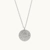 Fashion Personality Embossed Constellation Dial Geometric Round Pendant Necklace