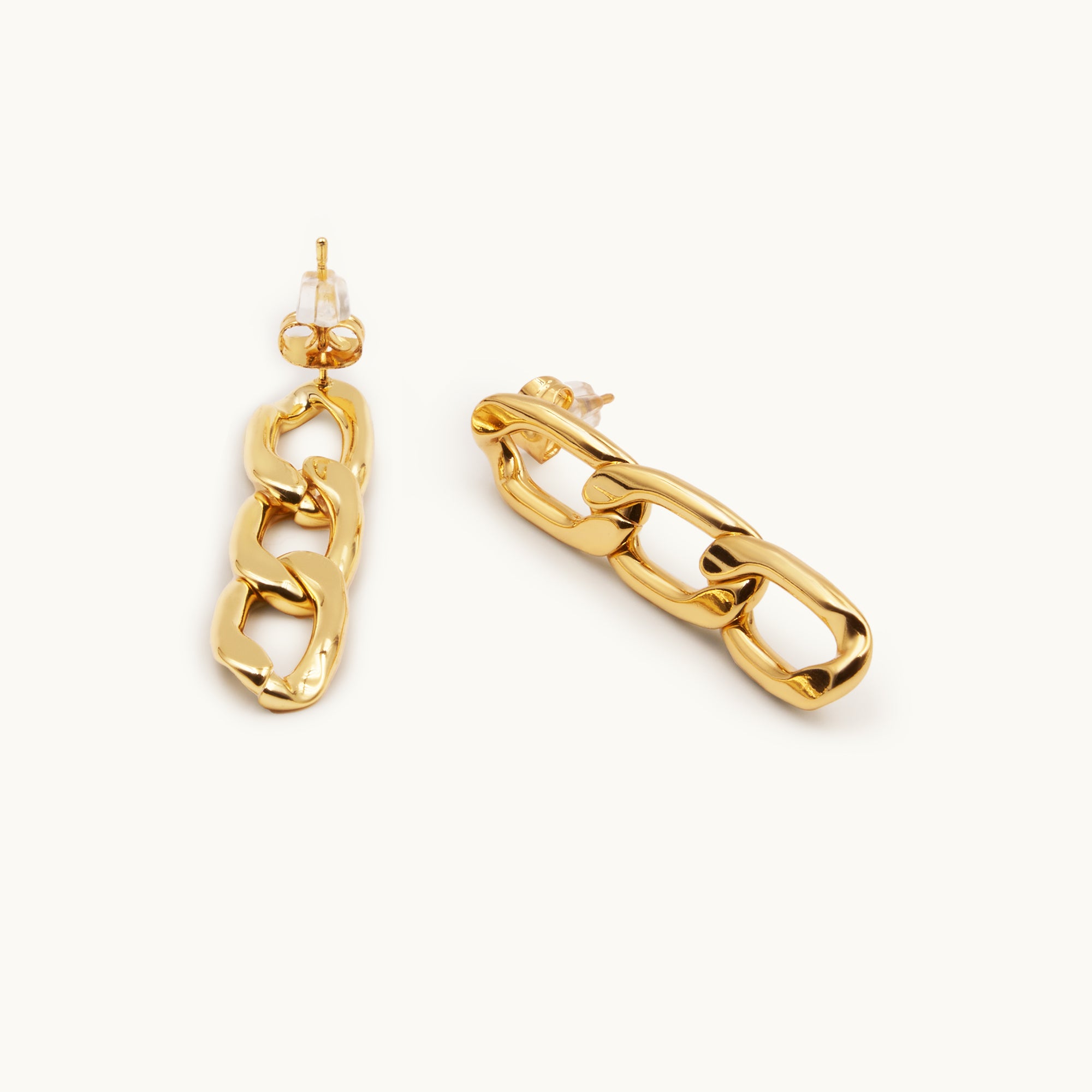 VINTAGE HAVANA CHAIN LINK DROP EARRINGS