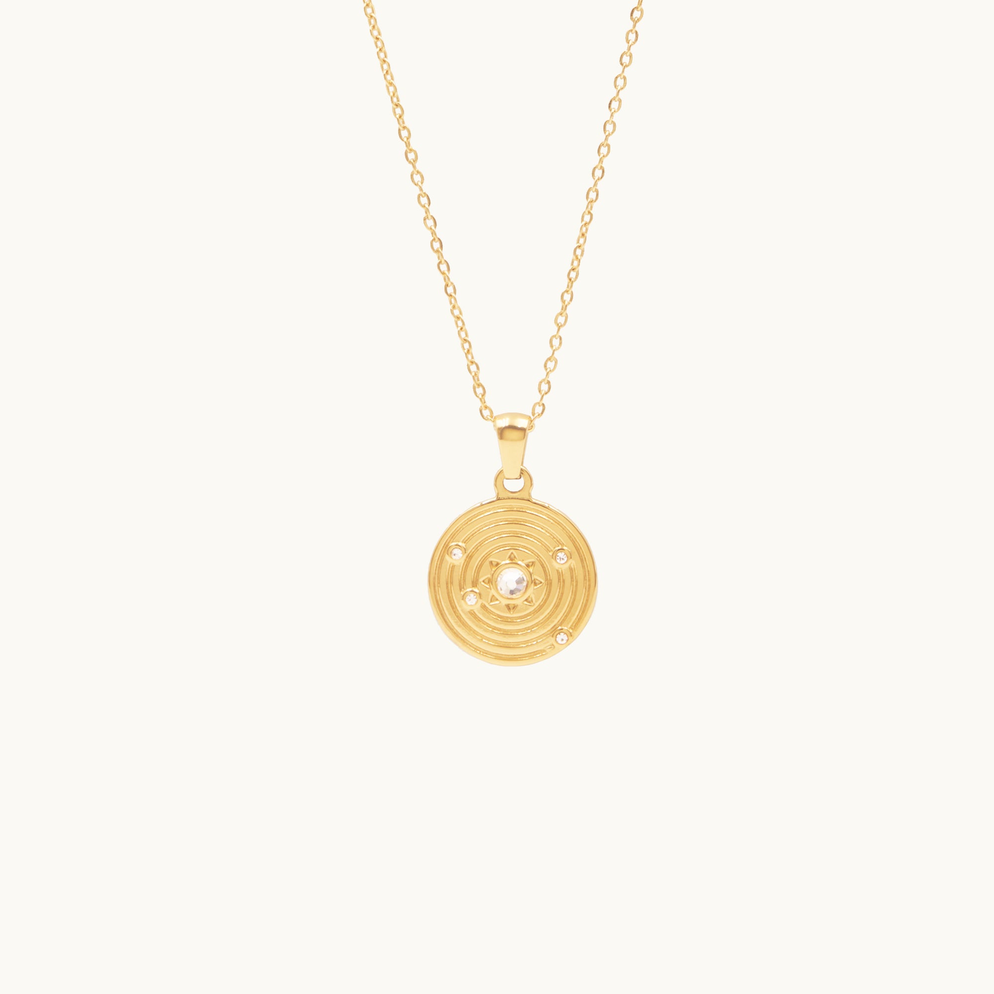 Star ⭐️ Round Necklace 18k Plated Stainless Steel Collection