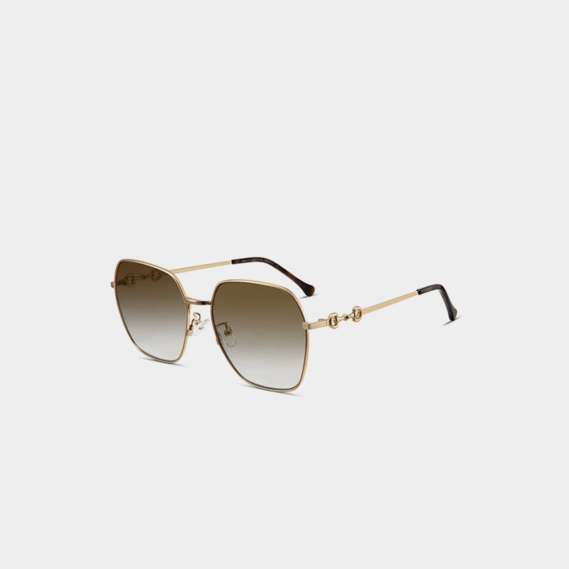 HIGH-GRADE TAN SQUARE SUNGLASSES