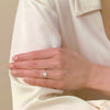 在图库查看器中加载和播放视频，S925 Silver One Carat Moissanite Princess Cut Engagement Rings
