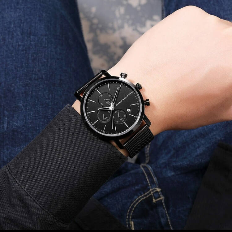 FOSSIL MINIMALIST STYLISH MILAN CHRONOGRAPH WITH THREE EYES