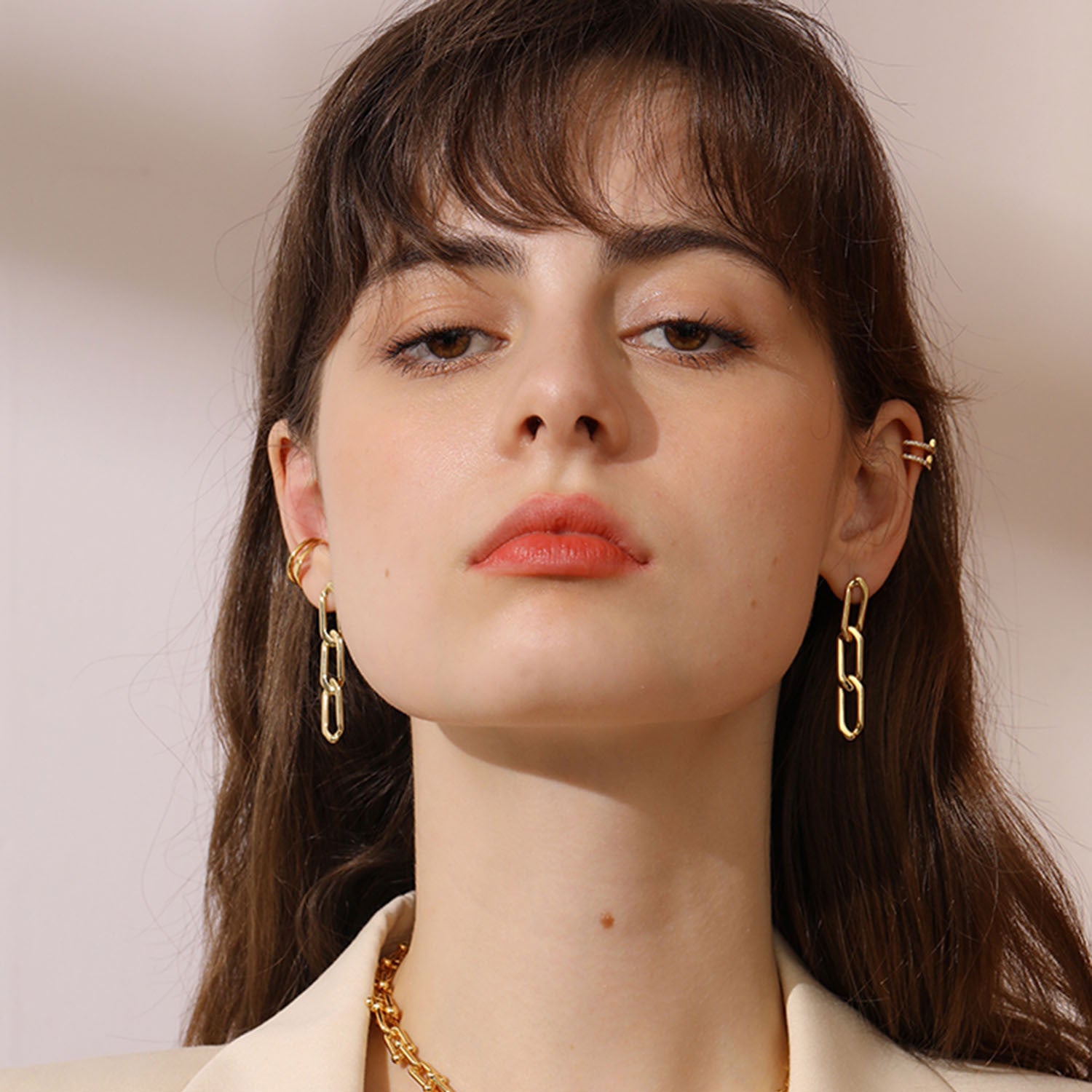 VINTAGE HAVANA CHAIN LINK DROP EARRINGS