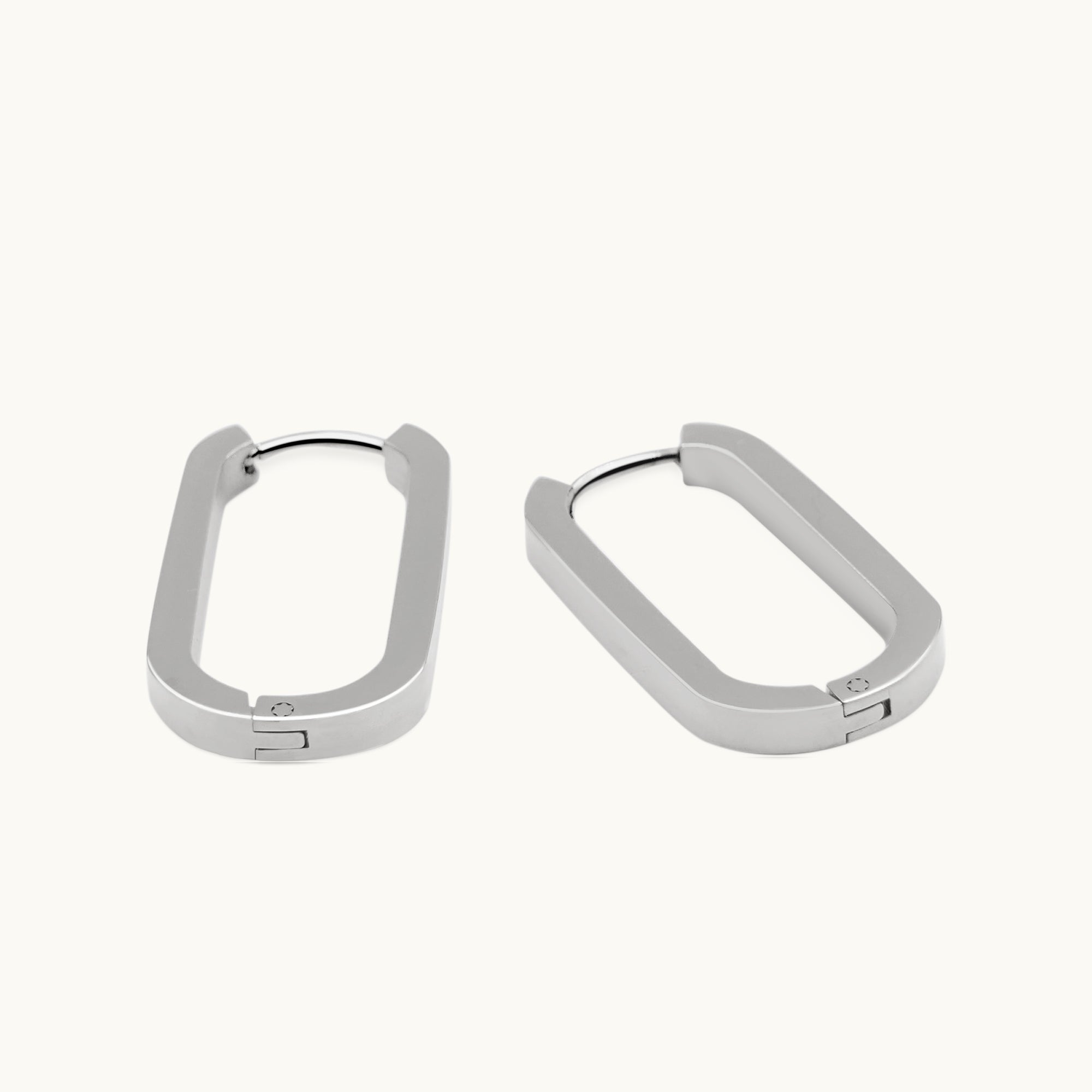 PAPER CLIP HUGGIE HOOP EARRINGS