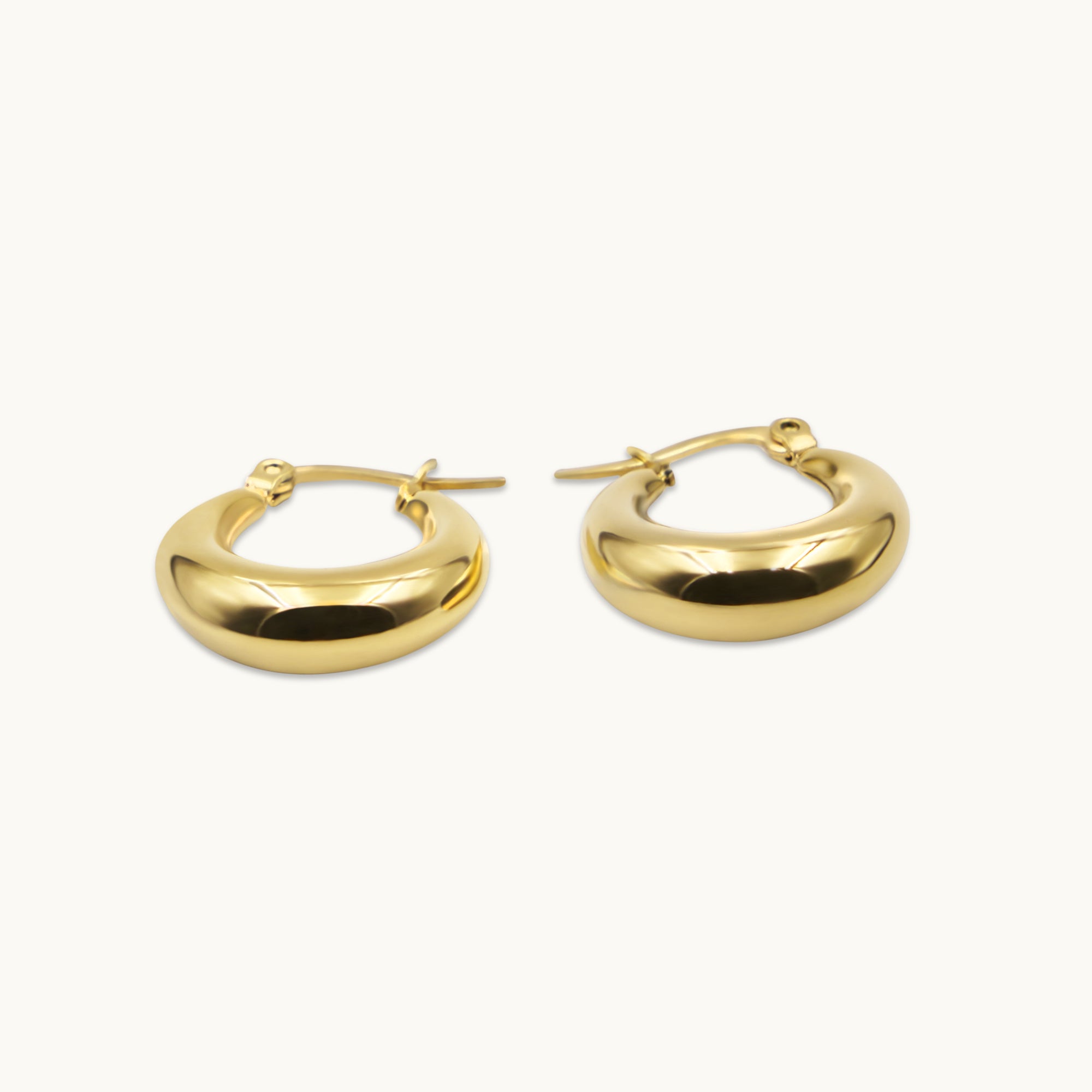 FRENCH RETRO TAPERED HOOP EARRINGS